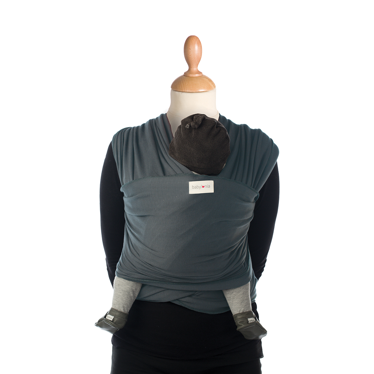 Tricot-slen bärsjal bamboo smokey grey