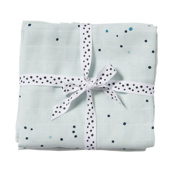 BURP CLOTH 2-PACK DREAMY DOTS BLUE