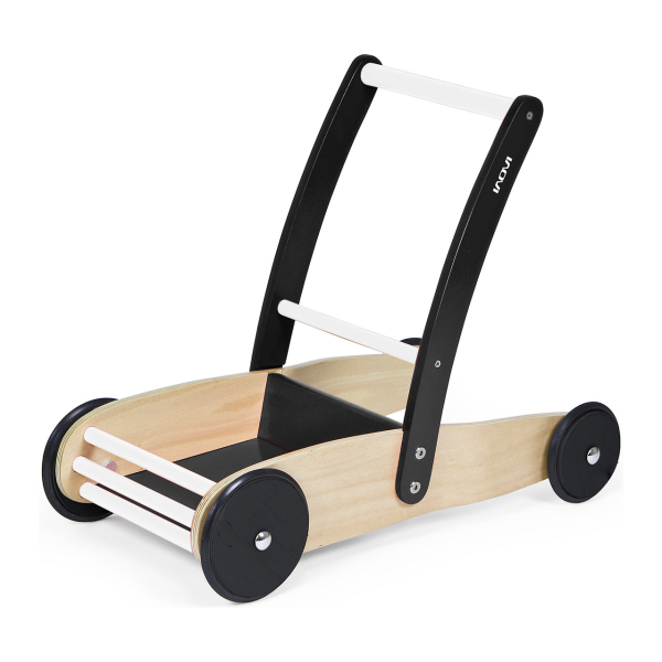 Lära gå vagn Stabil black-white