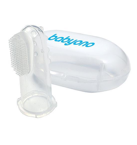 FINGERTANDBORSTE SILICON ROSA/BLÅ/GENOM