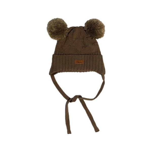 MÖSSA POM POM BROWN 6-12 MÅN