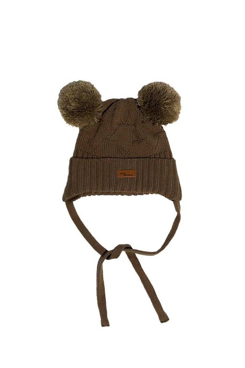MÖSSA POM POM BROWN 6-12 MÅN MÖSSA POM POM BROWN 6-12 MÅN