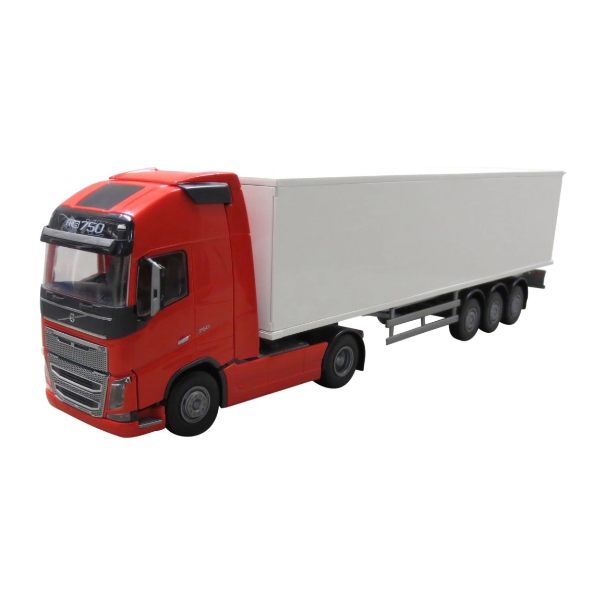 EMEK - Camion blanc avec remorque 1 + 1 essieu et hayon