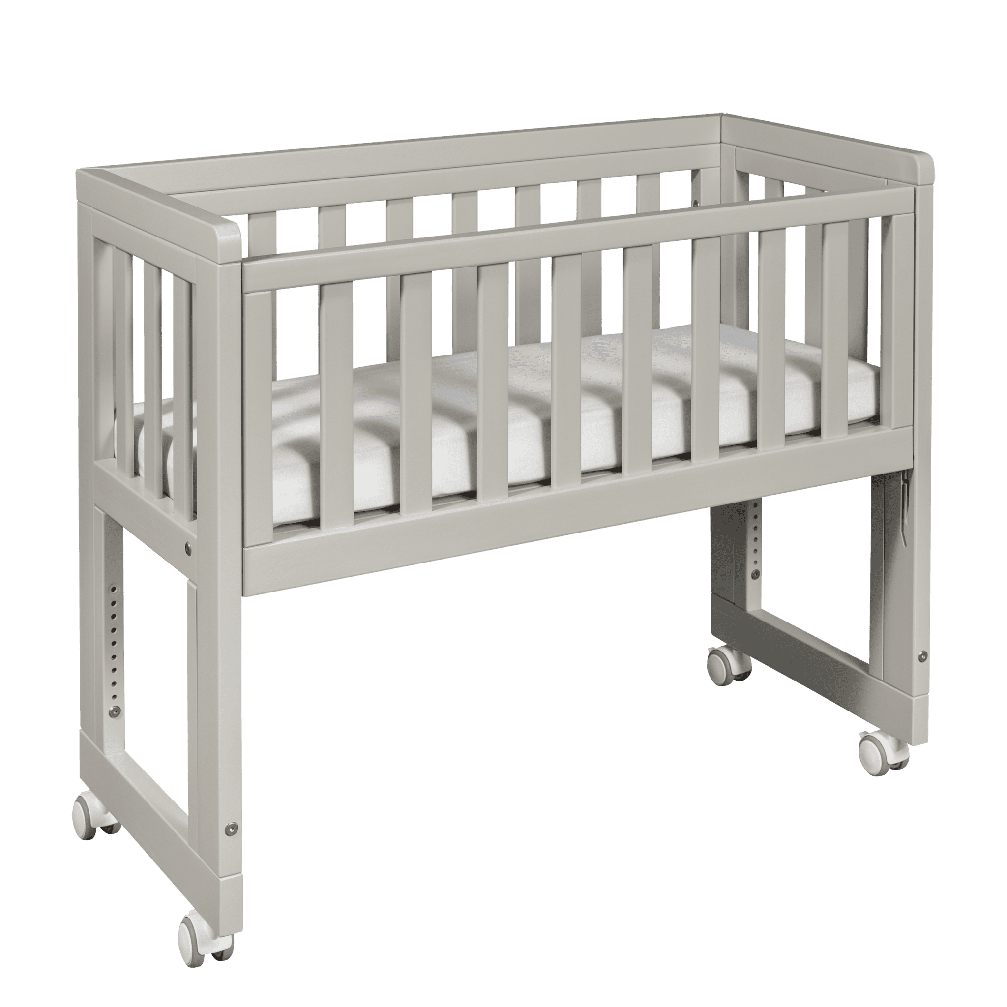 Bedside Crib Oslo Soft Grey