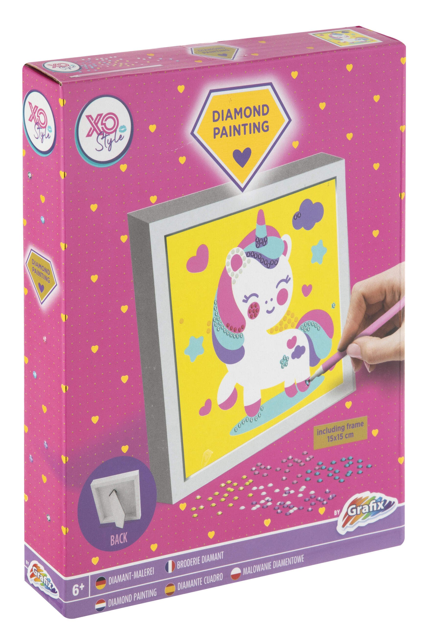 Grafix Pärlklistring inkl ram Unicorn Gul Miixi.se