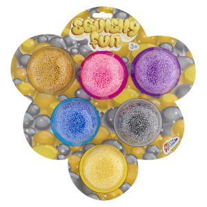 Squishy 6 olika färger gul paket