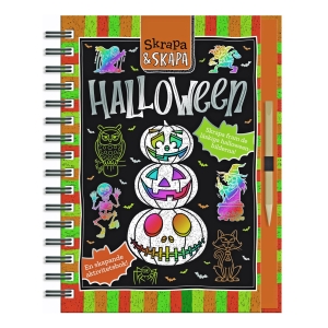 Miixi - Leksaker>Böcker - Barthelson Förlag - Skrapa och skapa - Halloween