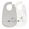 Miixi - Barn & baby>Äta & dricka>Haklappar - Done By Deer - Haklapp 2-pack Velcro Grå/Beige Deer Friends