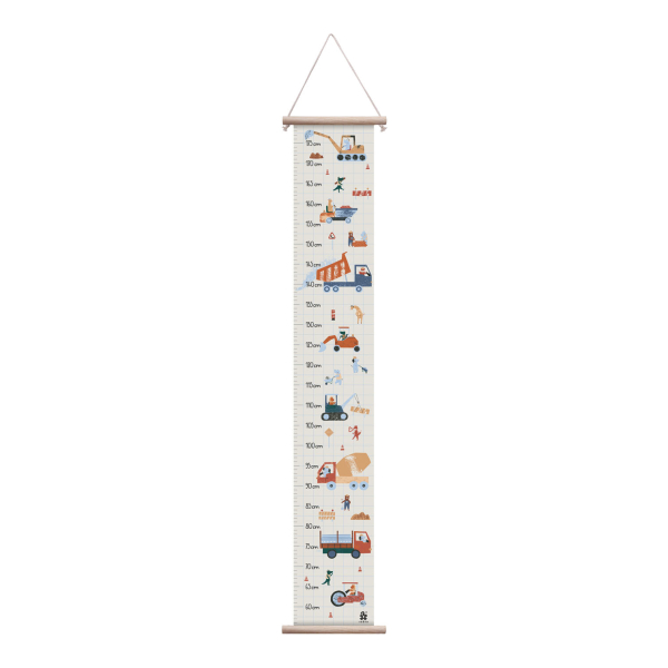 Miixi - Home>Barnrummet>Inredning - Sebra - Mätsticka Busy Builders 125x20 cm