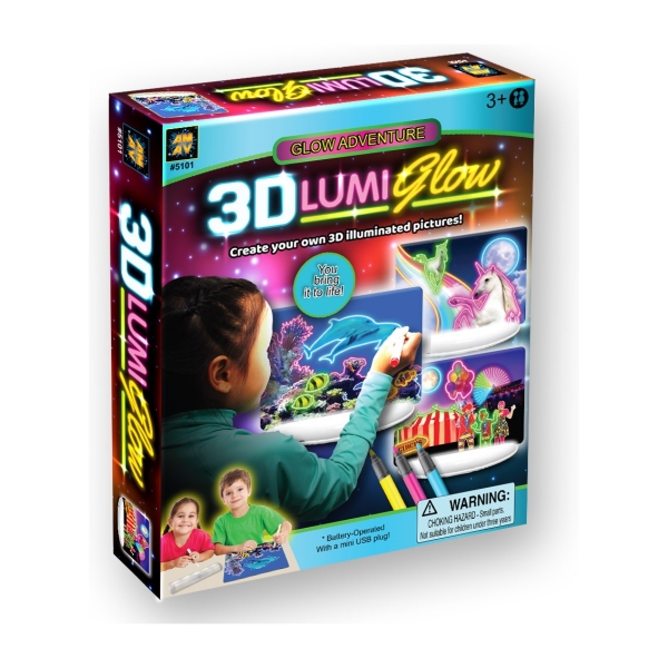 Miixi - Leksaker>Lek & lär>Pyssel - AMAV - 3D Lumi Glow Ritplatta Adventure