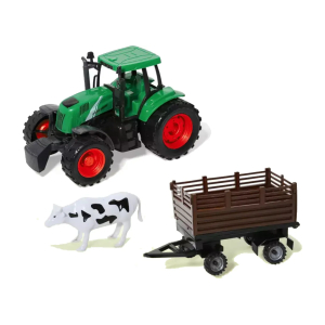 Miixi - Leksaker>Leksaksbilar - SunToy - Traktor med Släp