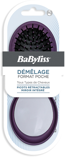 Miixi - Skönhet & hälsa>Hårborstar - BaByliss - Fickborste med Spegel Lila