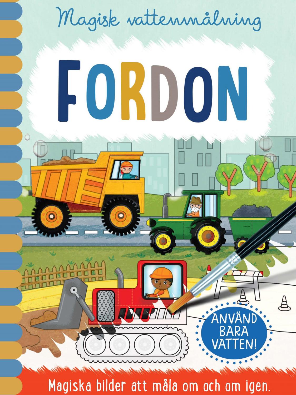 Miixi - Leksaker>Böcker - Barthelson Förlag - Magisk vattenmålning - Fordon