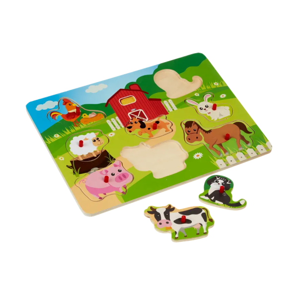 Miixi - Leksaker>Lek & lär>Spel & pussel - Happy People - Pussel Djur 8 bitar