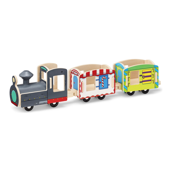 Miixi - Leksaker>Lek & lär>Bygg & Lego - Micki - Bamse Trätågsset 3 delar