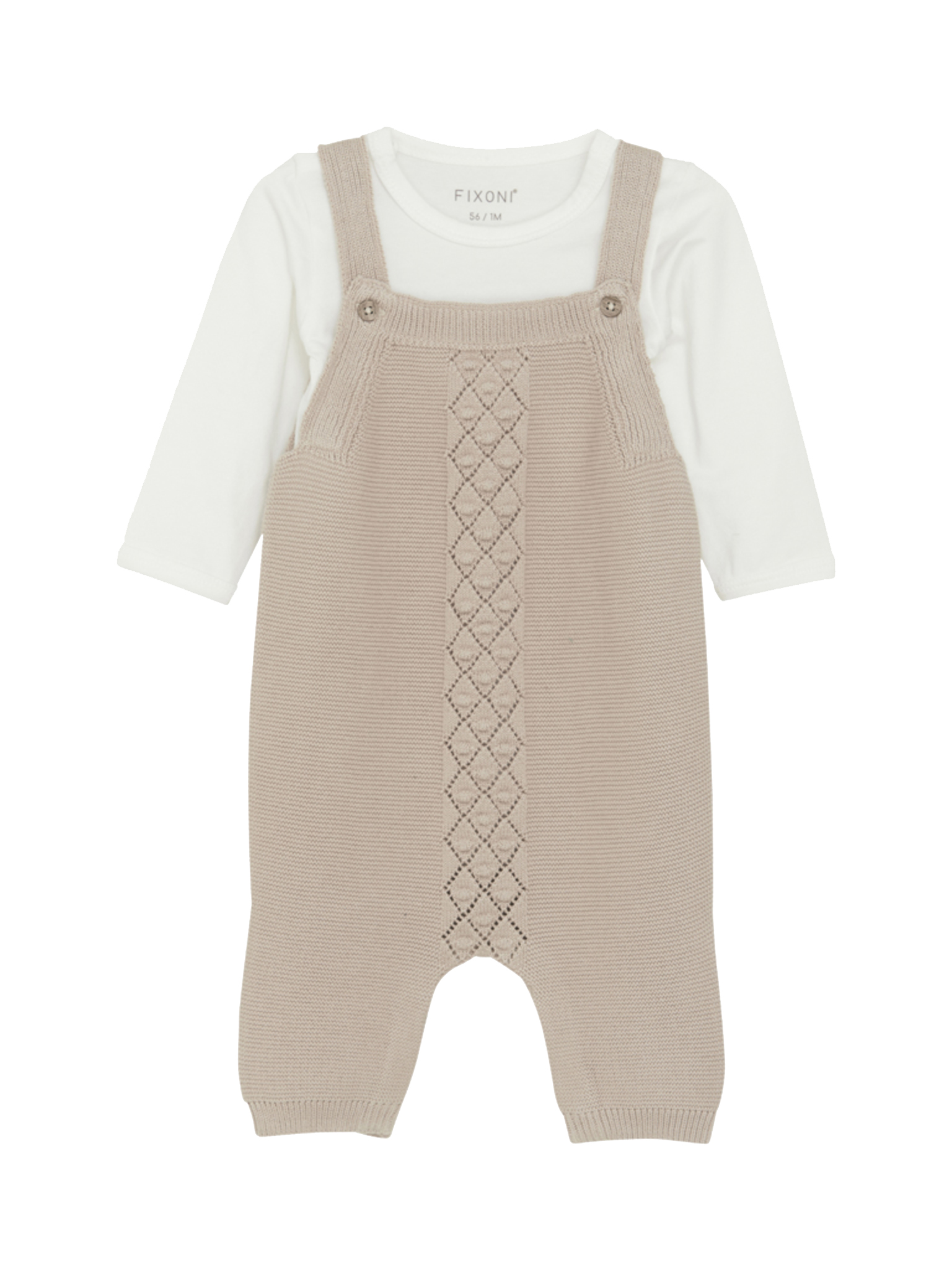 Miixi - Kläder/Baby - Fixoni - Set Stickad Body & Knit Romper