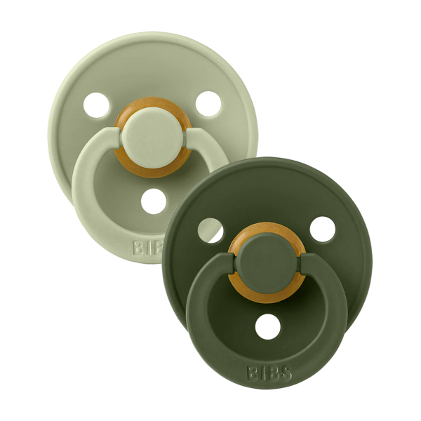 Miixi - Barn & baby / Nappar & nappband / Nappar - Bibs - 2-pack Bibs Latex Symmetric Sage/Hunter Green Stl 1
