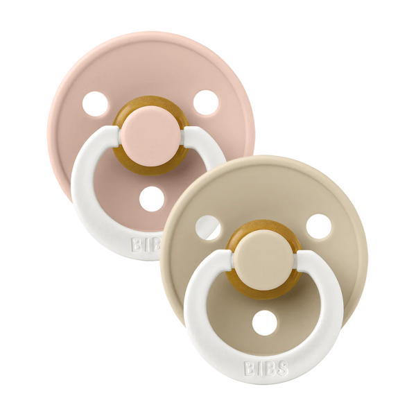 Miixi - Barn & baby / Nappar & nappband / Nappar - Bibs - 2-pack Bibs Latex  Symmetric Blush Glow/Vanilla Glow Stl 2