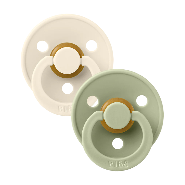 Miixi - Barn & baby / Nappar & nappband / Nappar - Bibs - 2-pack Bibs Latex Ivory/Sage Stl 2