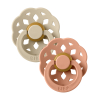 Miixi - Barn & baby / Nappar & nappband / Nappar - Bibs - 2-pack Bibs Boheme Latex Vanilla/Peach Stl 2