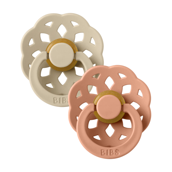 Miixi - Barn & baby / Nappar & nappband / Nappar - Bibs - 2-pack Bibs Boheme Latex Vanilla/Peach Stl 2