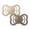 Miixi - Barn & baby / Nappar & nappband / Nappar - Bibs - 2-pack Bibs Supreme Silikon Vanilla/Dark Oak Stl 2