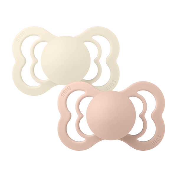 Miixi - Barn & baby / Nappar & nappband / Nappar - Bibs - 2-pack Bibs Supreme Latex Silikon Ivory/Blush Stl 2