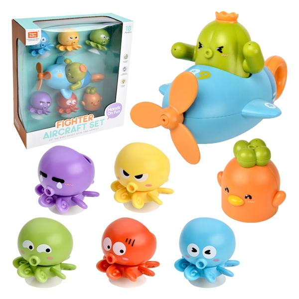 Miixi - Leksaker / Badleksaker - Carlo Baby - Vattenkanon Airplane Play Set +18 m