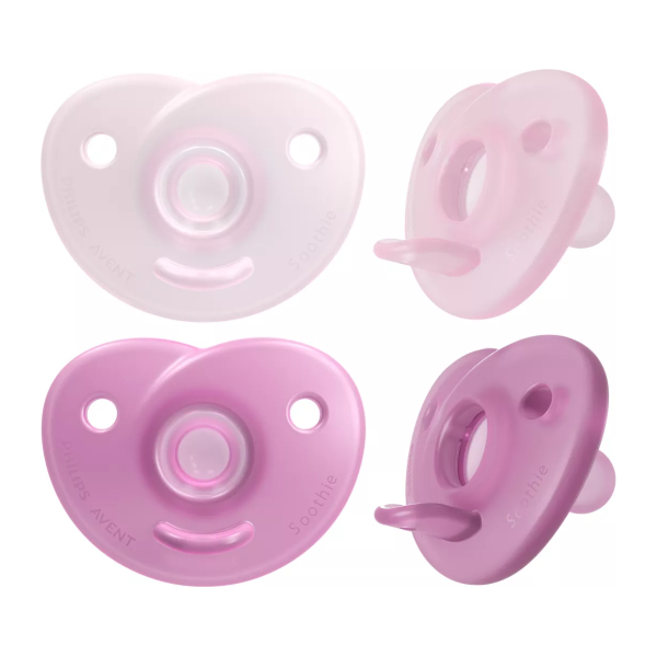 Miixi - Barn & baby / Nappar & nappband / Nappar - Philips Avent - Napp Soothie Curved 0-6m Rosa