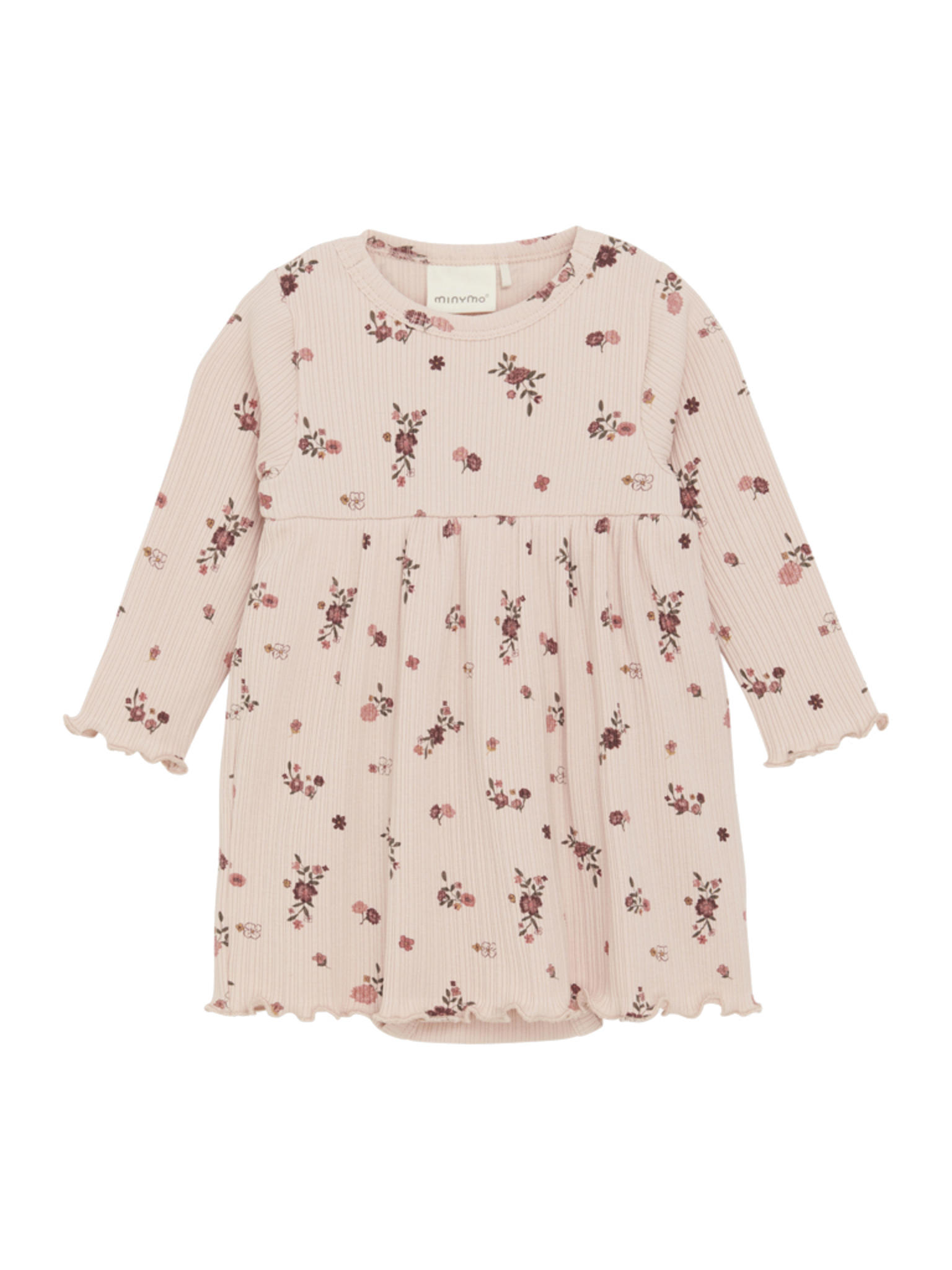 Miixi - Kläder / Barn / Klänningar & kjolar / Kjolar - MINYMO - Klänning Ribbad med Blommönster LS AOP