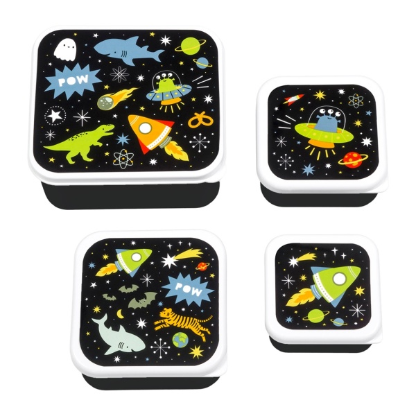 Miixi - Barn & baby / Äta & dricka / Matlådor & termosar - A Little Company - Matlåda Lunch & snack box set Galaxen