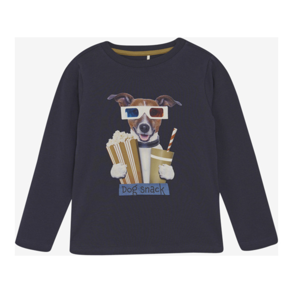 Miixi - Kläder / Barn / T-shirt - MINYMO - T-shirt Långärmad med Hundmotiv LS