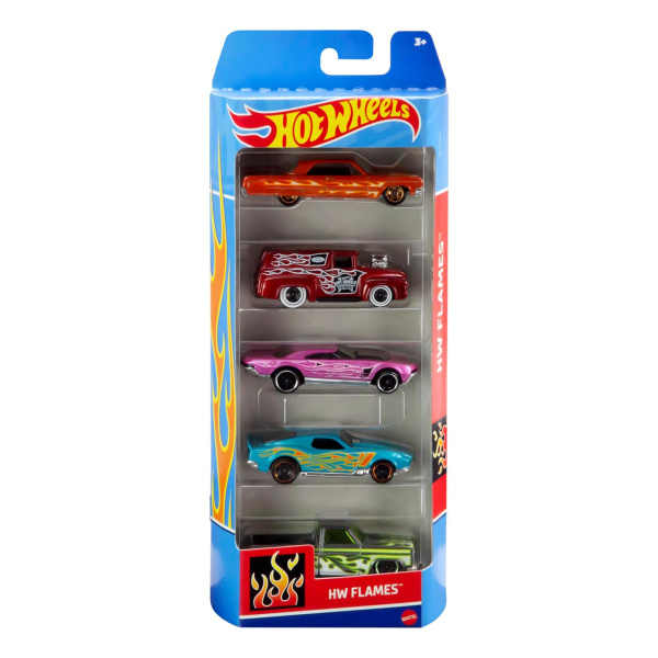 Miixi - Leksaker / Leksaksbilar - Mattel - Leksaksbilar Hw Flames Hot Wheels 5-pack