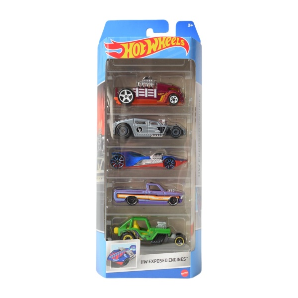 Miixi - Leksaker / Leksaksbilar - Mattel - Leksaksbilar Hw Exposed Engines Hot Wheels 5-pack