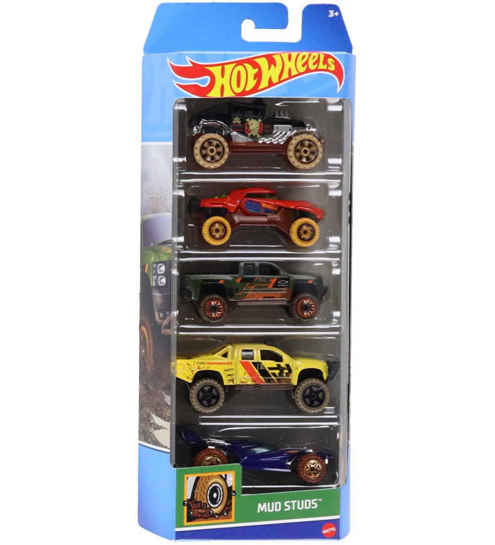 Miixi - Leksaker / Leksaksbilar - Mattel - Leksaksbilar Mud Studs Hot Wheels 5-pack