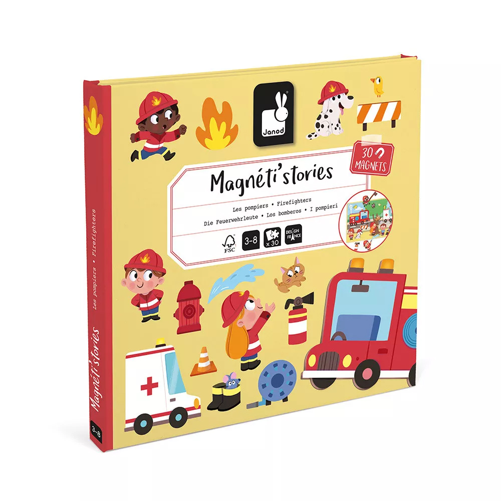 Miixi - Leksaker / Innelek / Kreativ lek / Actionfigurer - Janod - Pussel Magnetistories Firemen Miixi - Leksaker / Innelek / Kreativ lek / Actionfigurer - Janod - Pussel Magnetistories Firemen