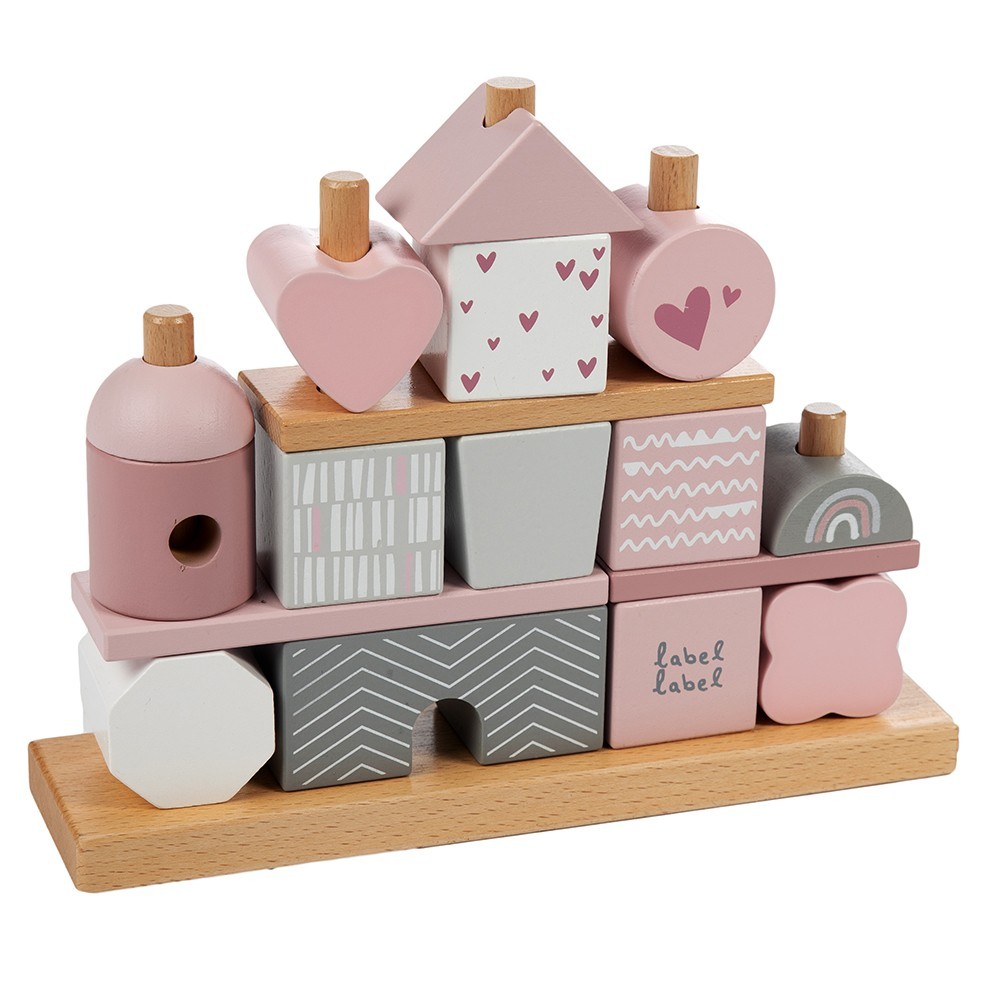 Miixi - Leksaker / Babyleksaker / Aktivitetsleksaker / Stapelleksaker - Label Label - Stapelleksak Hus Rosa Miixi - Leksaker / Babyleksaker / Aktivitetsleksaker / Stapelleksaker - Label Label - Stapelleksak Hus Rosa