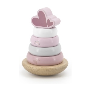 Miixi - Leksaker / Babyleksaker / Aktivitetsleksaker / Stapelleksaker - Label Label - Stapelleksak Ringar Rosa