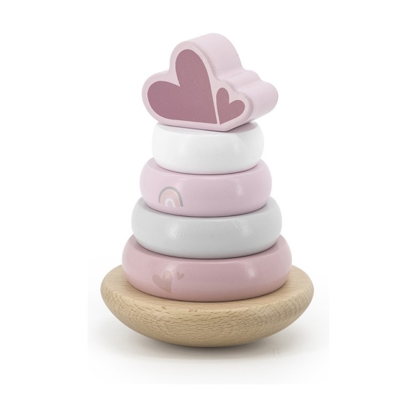 Miixi - Leksaker / Babyleksaker / Aktivitetsleksaker / Stapelleksaker - Label Label - Stapelleksak Ringar Rosa