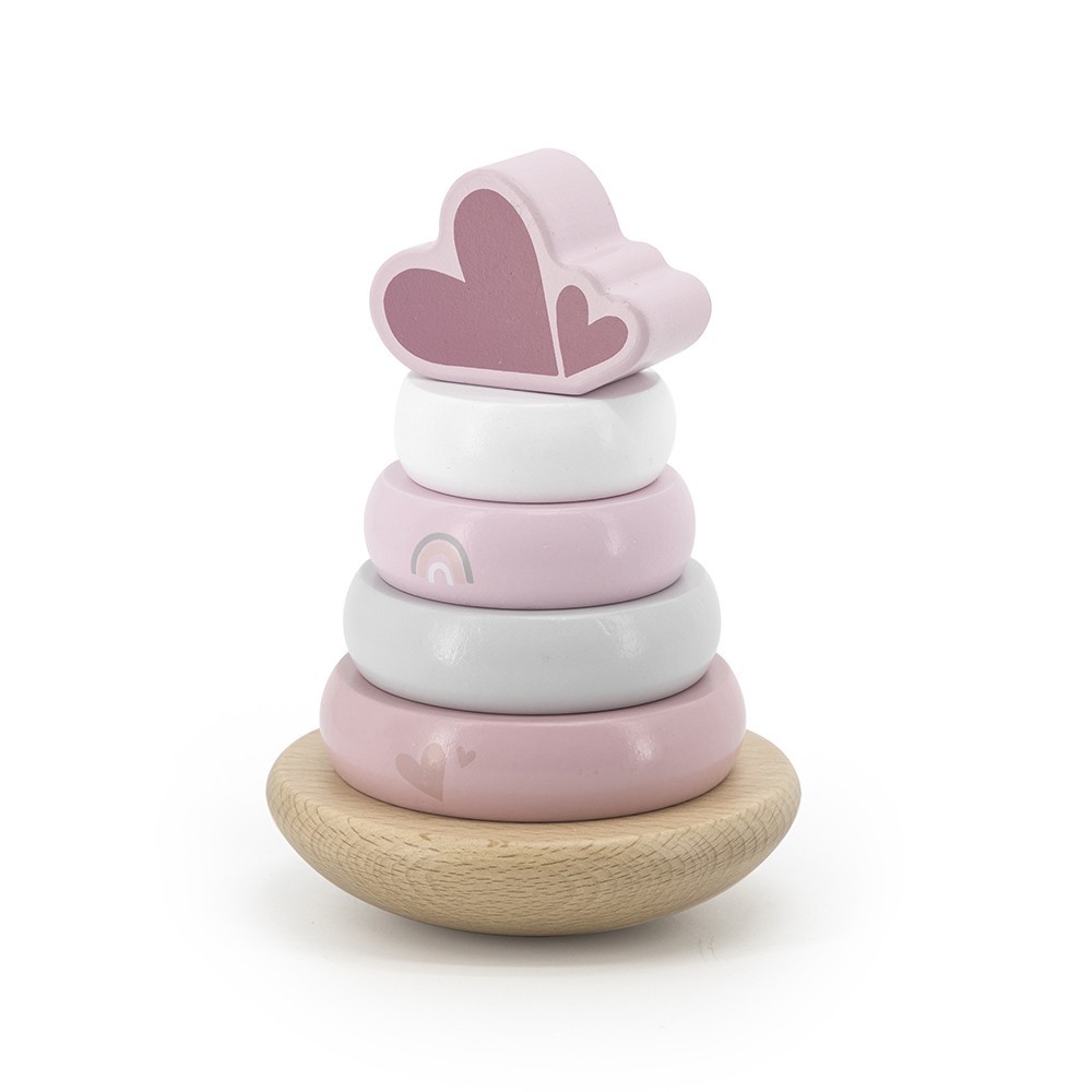 Miixi - Leksaker / Babyleksaker / Aktivitetsleksaker / Stapelleksaker - Label Label - Stapelleksak Ringar Rosa