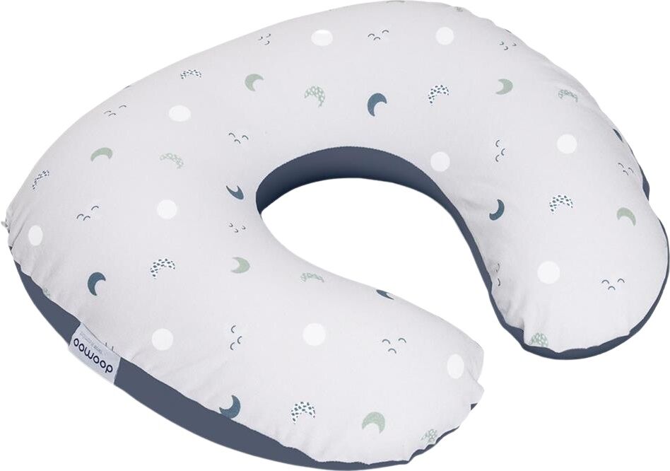 Miixi - Barn & baby / Baby Essentials / Bär & komfort / Amningskuddar - Doomoo - Amnings- & gravidkudde Softy Blue Grey Moon 150 cm