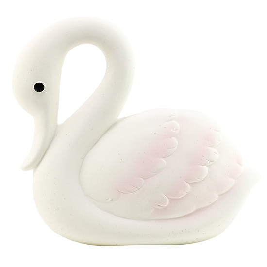 Miixi - Leksaker / Babyleksaker / Sensoriska leksaker / Bitleksaker - Rätt Start - Bitleksak Naturgummi Svan Rosa