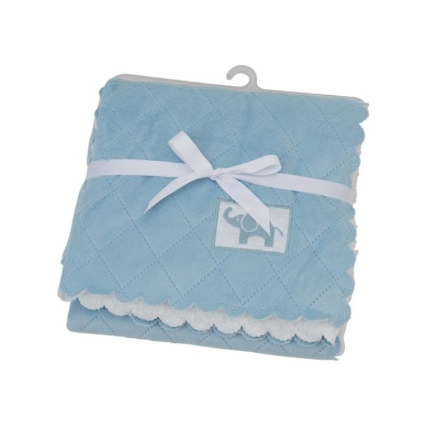 Miixi - Barn & baby / Baby Essentials / Trygghet & tröst / Filtar - Rätt Start - Filt Barn Qulitad Elefant Blå Öko-Tex 75x100 cm