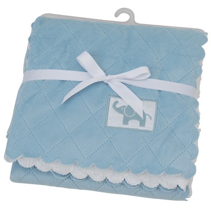 Miixi - Barn & baby / Baby Essentials / Trygghet & tröst / Filtar - Rätt Start - Filt Barn Qulitad Elefant Blå Öko-Tex 75x100 cm