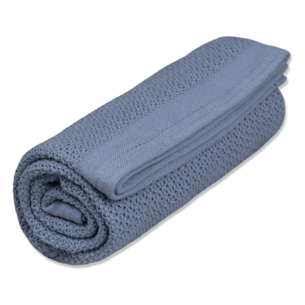 Miixi - Barn & baby / Baby Essentials / Trygghet & tröst / Filtar - Vinter & Bloom - Filt Soft Grid EKO Baby Denim