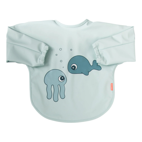 Miixi - Barn & baby / Baby Essentials / Äta & dricka / Haklappar - Done By Deer - Haklapp med Ärmar Sea Friends Blå