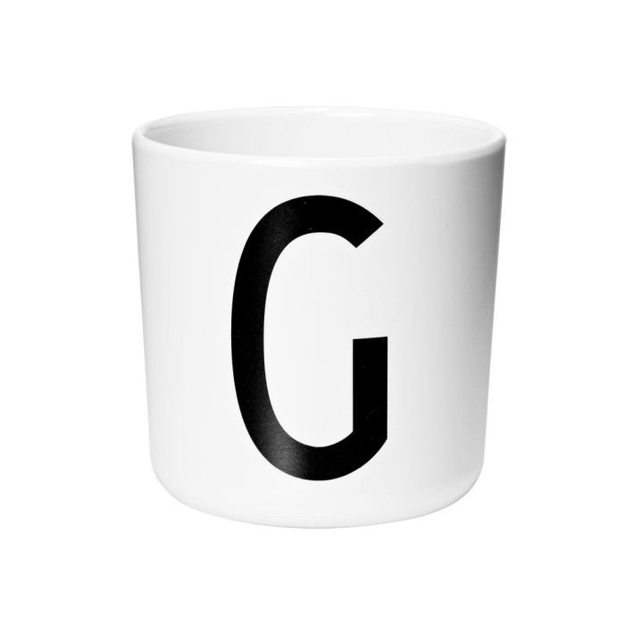 Miixi - Hem & inredning / Kök / Servis / Glas & koppar - Design Letters - Mugg Ecozen Bokstav G Melamin Vit 7 cm