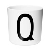 Miixi - Hem & inredning / Kök / Servis / Glas & koppar - Design Letters - Mugg Ecozen Bokstav Q Melamin Vit 7 cm