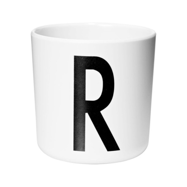 Miixi - Övrigt - Design Letters - Mugg Ecozen Bokstav R Melamin Vit 7 cm