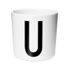 Miixi - Övrigt - Design Letters - Mugg Ecozen Bokstav U Melamin Vit 7 cm